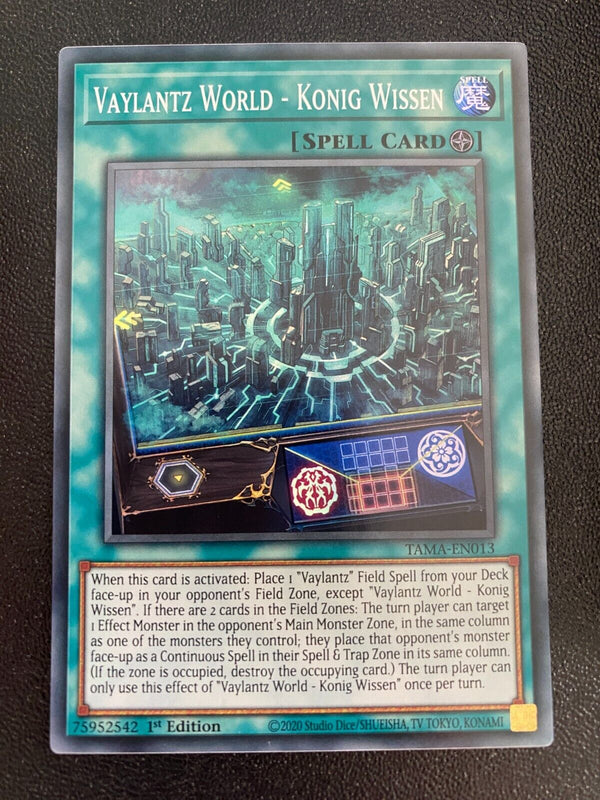 Yugioh Vaylantz World - Konig Wissen TAMA-EN013 Super Rare 1st Edition NM/MINT