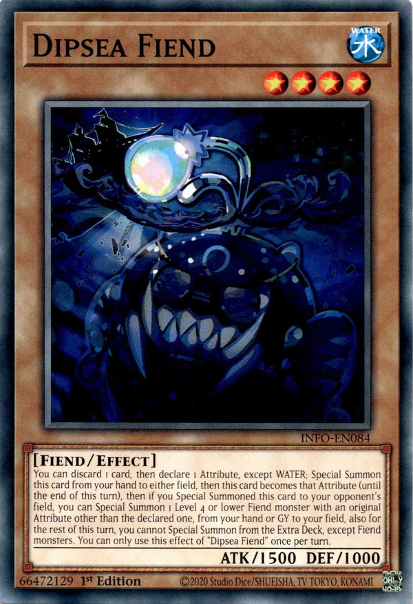 Yugioh Dipsea Fiend INFO-EN084 Common 1st Edition NM