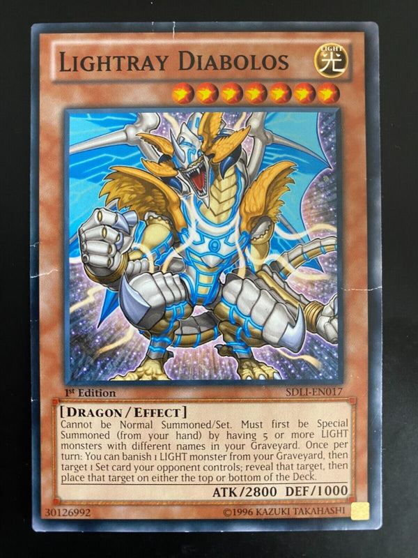 Yugioh Lightray Diabolos SDLI-EN017 Common 1st Edition Heavily Played