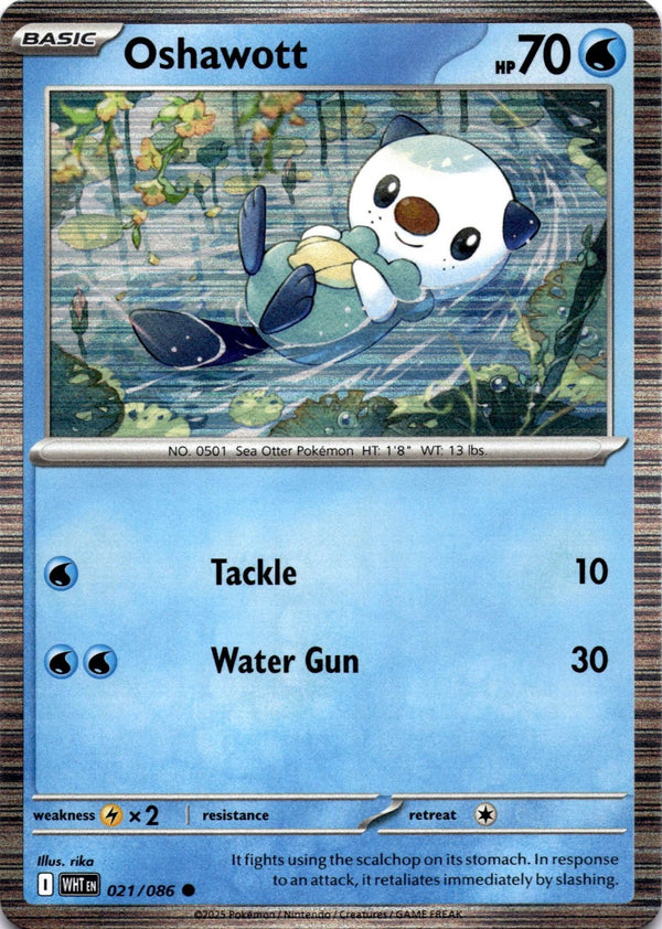 Pokemon Oshawott 021/086 White Flare Holo NM