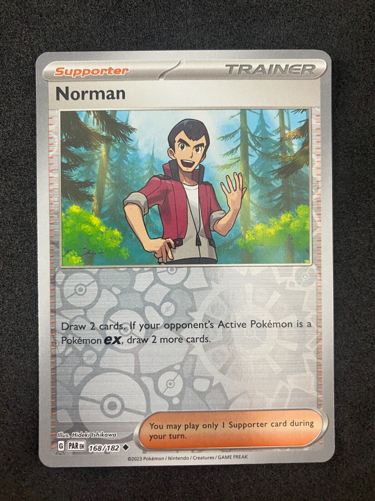 Pokemon Norman 168/182 Paradox Rift Reverse Holo NM