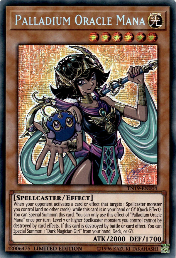 Yugioh Palladium Oracle Mana TN19-EN004 Secret Rare Limited Edition NM