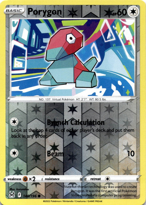 Pokemon Porygon 140/196 Lost Origin Reverse Holo LP