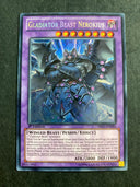 Yugioh Gladiator Beast Nerokius PRIO-EN086 Secret Rare 1st Edition HP