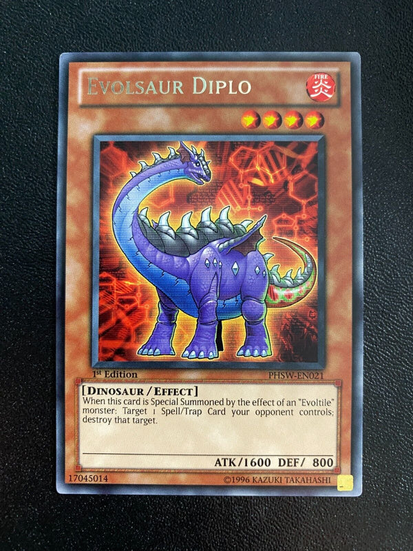 Yugioh Evolsaur Diplo PHSW-EN021 Rare 1st Edition VLP/NM