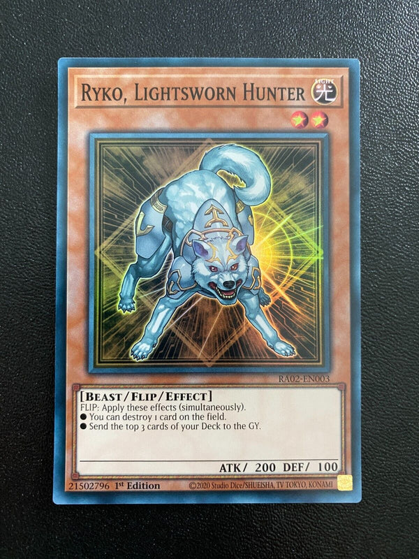 Yugioh Ryko, Lightsworn Hunter RA02-EN003 Super Rare 1st Edition NM