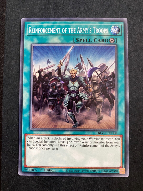 Yugioh Reinforcement of the Army's Troops BLVO-EN088 Common 1st Edition LP