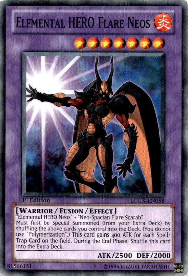 Yugioh Elemental HERO Flare Neos LCGX-EN058 Common 1st Edition MP
