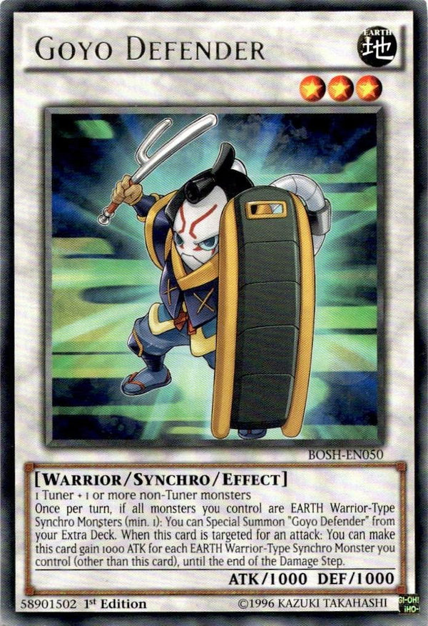 Yugioh Goyo Defender BOSH-EN050 Rare 1st Edition VLP/NM