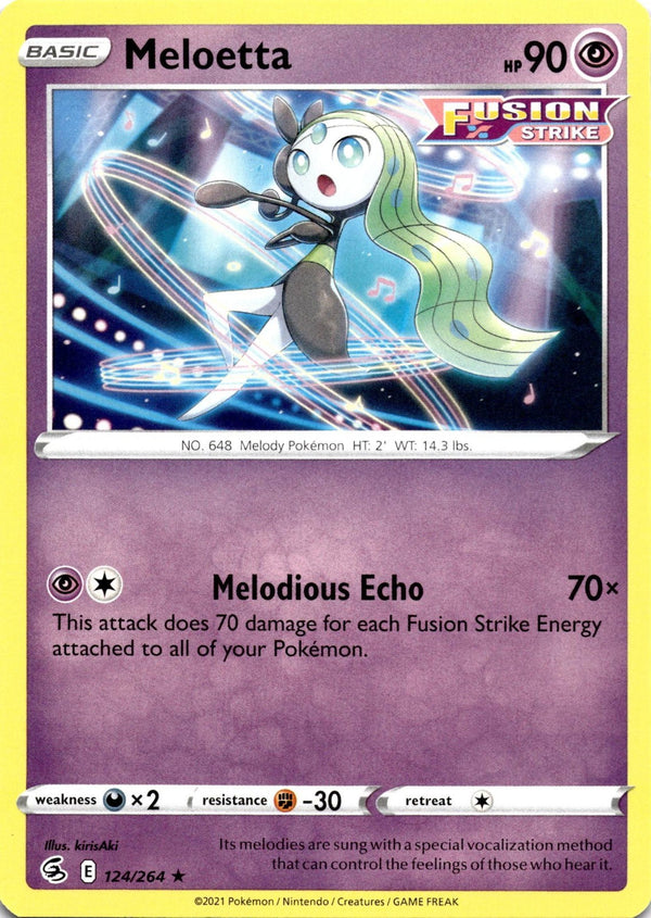 Pokemon Meloetta 124/264 Fusion Strike Non Holo NM