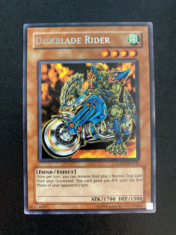 Yugioh Diskblade Rider LODT-EN035 Rare Unlimited Edition (original print) MP/LP