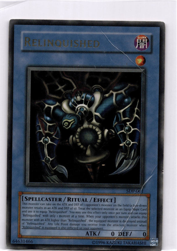 Yugioh Relinquished SDP-001 Ultra Rare Unlimited Edition DAMAGED