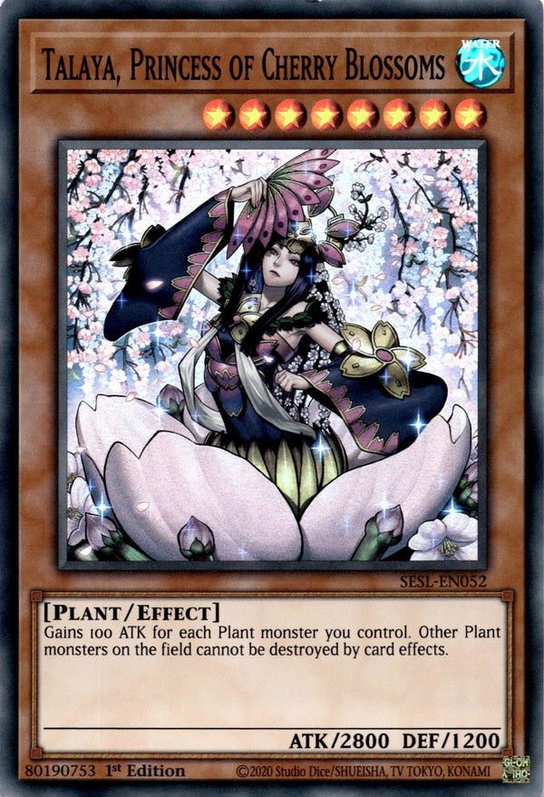 Yugioh Talaya, Princess of Cherry Blossoms SESL-EN052 Super Rare 1st Ed VLP/NM