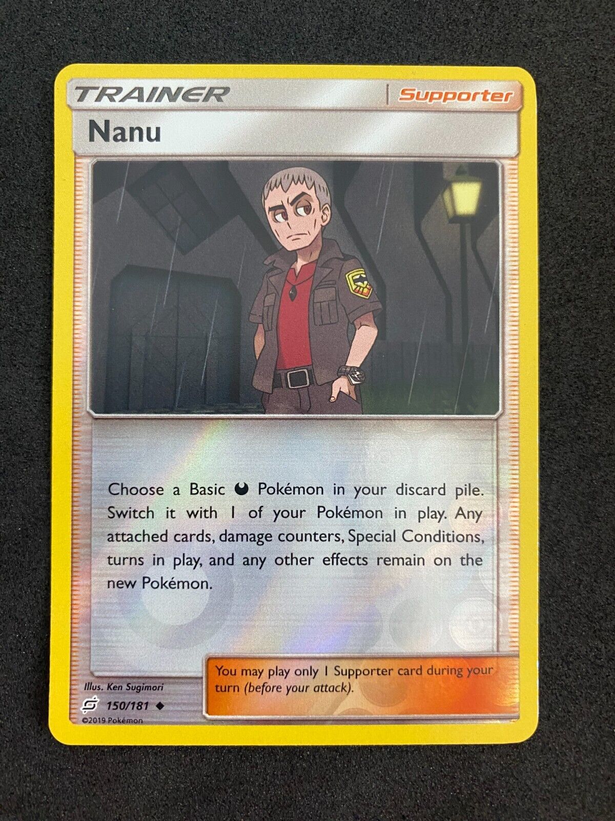 Pokemon Nanu 150/181 Team Up Reverse Holo NM