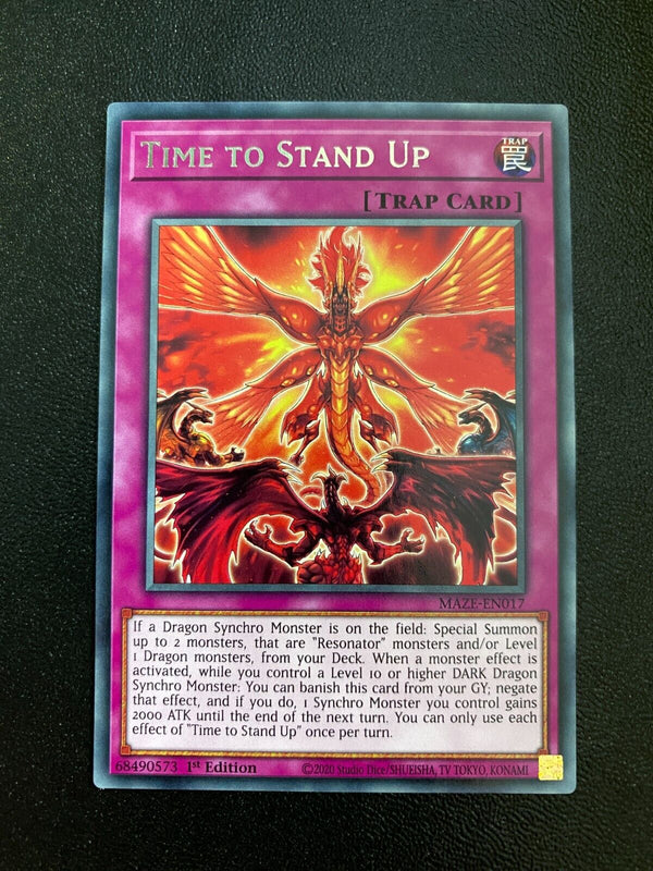 Yugioh Time to Stand Up MAZE-EN017 Rare 1st Edition NM