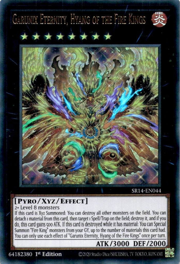 Yugioh Garunix Eternity, Hyang of The Fire Kings SR14-EN044 Ultra Rare 1st Ed NM