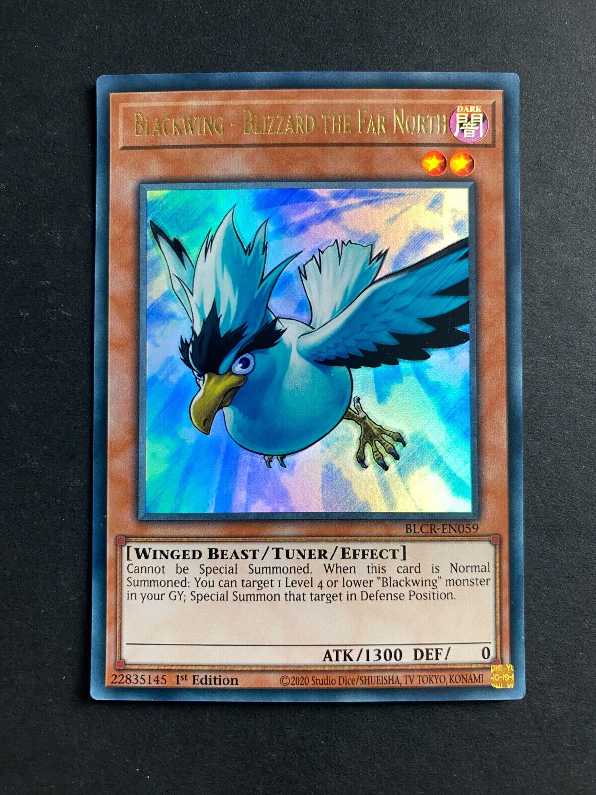 Yugioh Blackwing - Blizzard the Far North BLCR-EN059 Ultra Rare 1st Edition NM