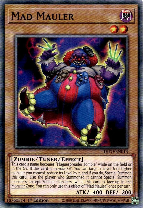 Yugioh Mad Mauler DIFO-EN013 Common 1st Edition NM