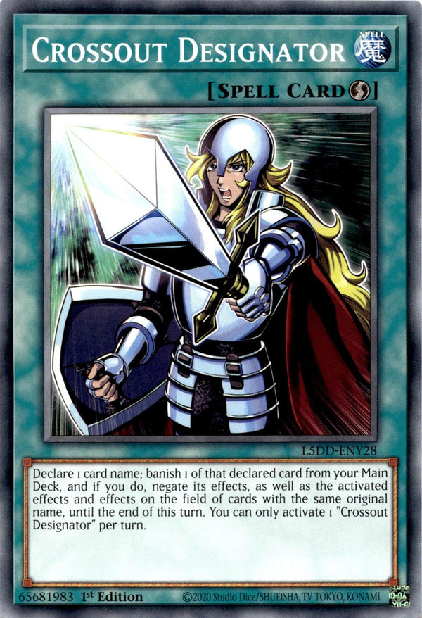 Yugioh Crossout Designator L5DD-ENY28 Common 1st Edition NM