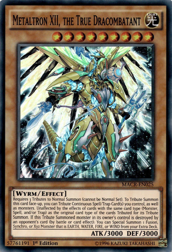 Yugioh Metaltron XII, the True Dracombatant MACR-EN025 Super Rare 1st Ed VLP/NM