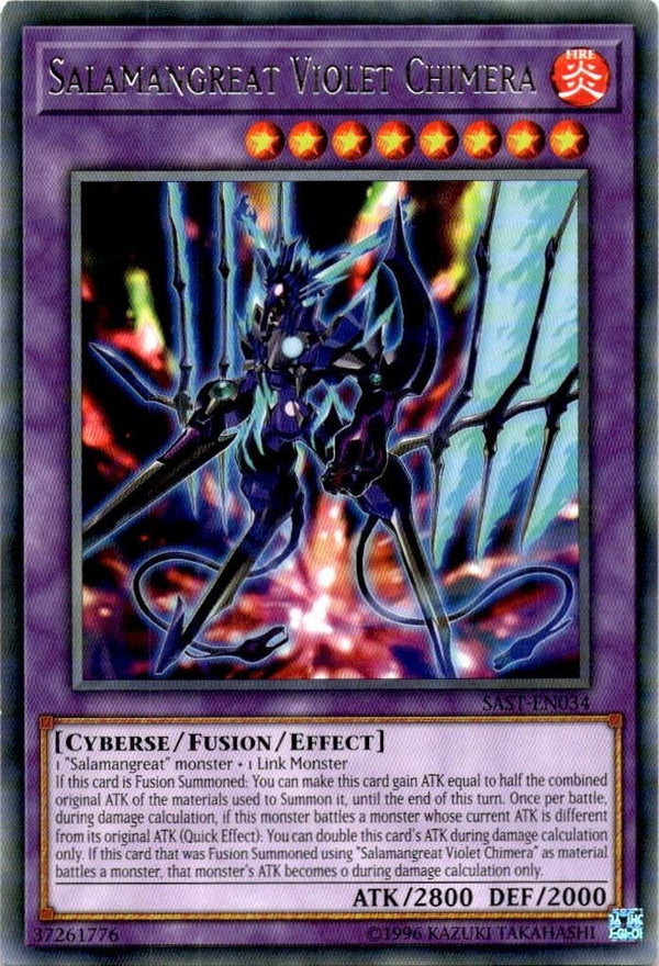Yugioh Salamangreat Violet Chimera SAST-EN034 Rare 1st Edition VLP/NM