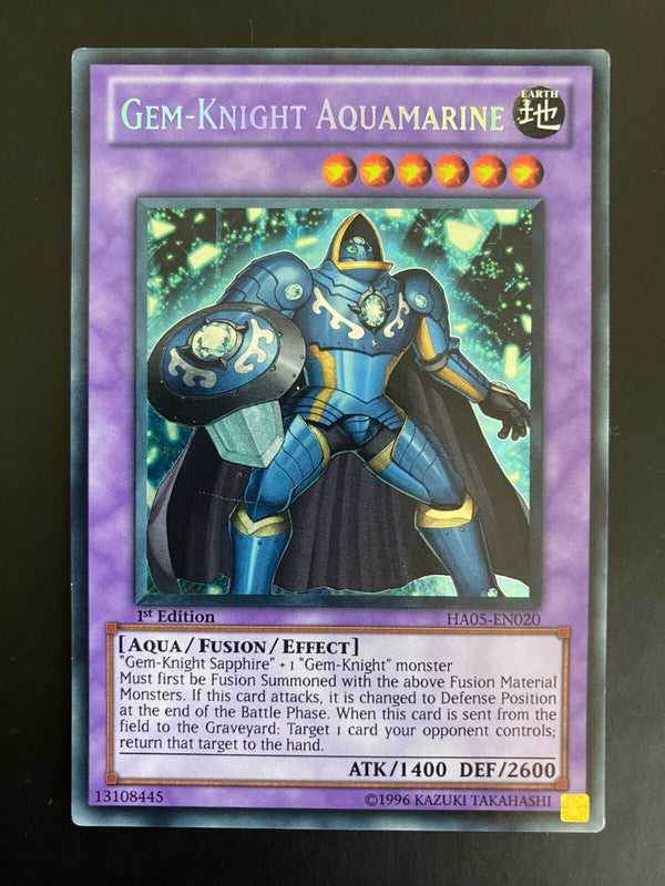 Yugioh Gem-Knight Aquamarine HA05-EN020 Secret Rare 1st Edition VLP