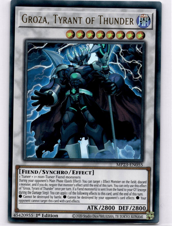 Yugioh Groza, Tyrant of Thunder MP23-EN055 Ultra Rare 1st Edition NM (MISCUT/OC)