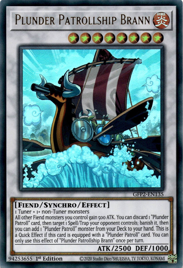 Yugioh Plunder Patrollship Brann GFP2-EN135 Ultra Rare 1st Edition NM