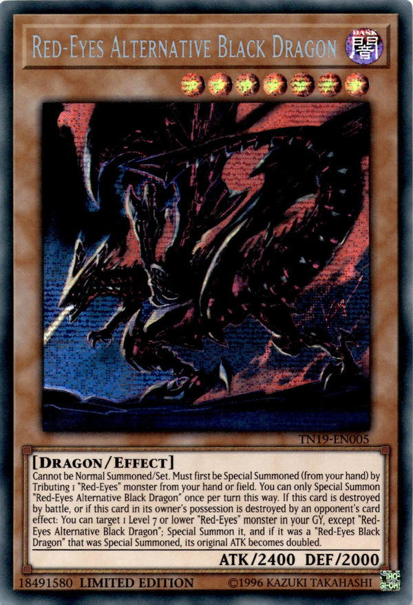Yugioh Red-Eyes Alternative Black Dragon TN19-EN005 Secret Rare Limited Ed NM
