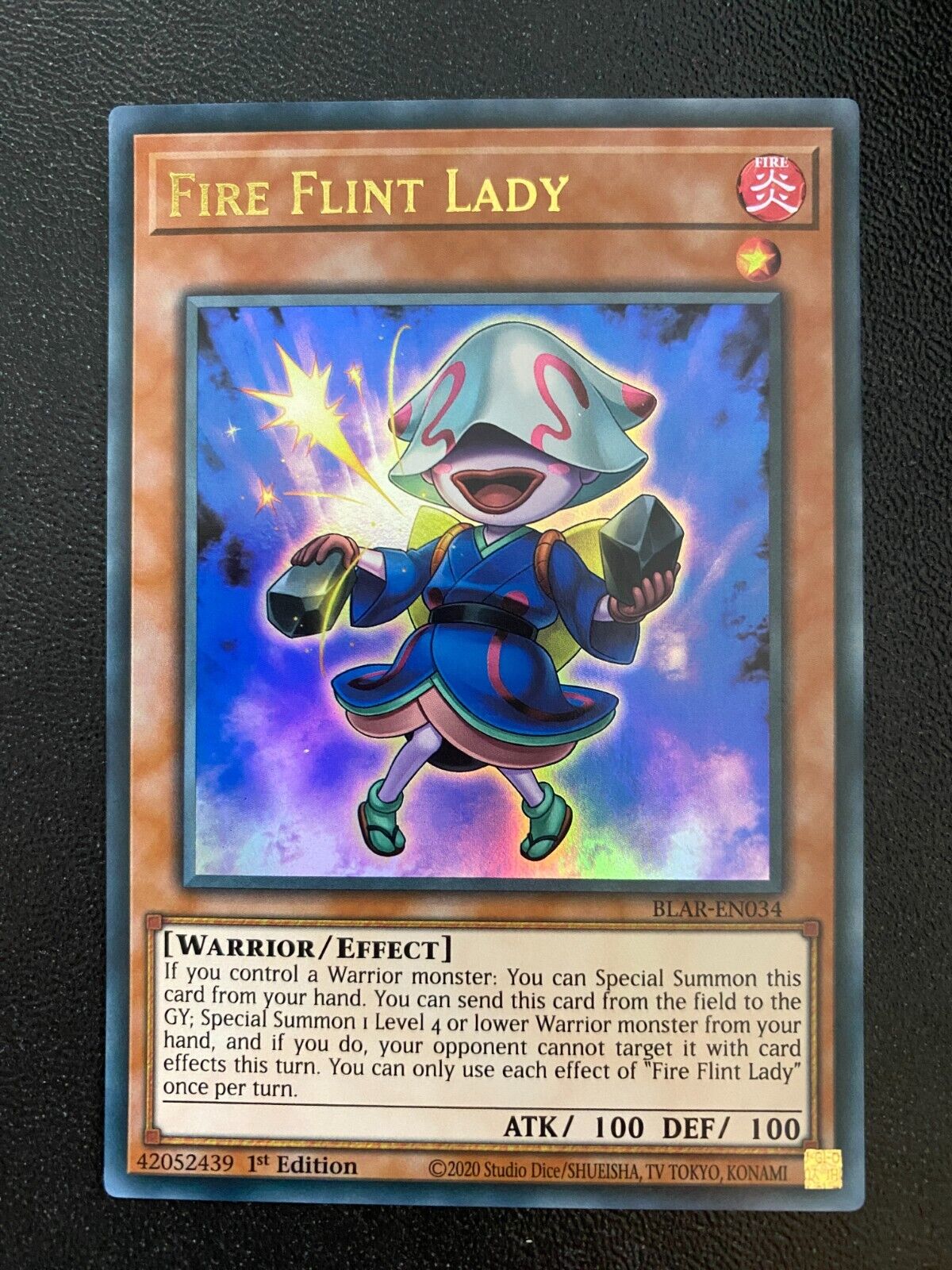 Yugioh Fire Flint Lady BLAR-EN034 Ultra Rare 1st Edition NM/MINT