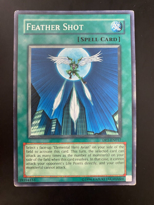 Yugioh Feather Shot DP1-EN017 Common Unlimited Edition LP