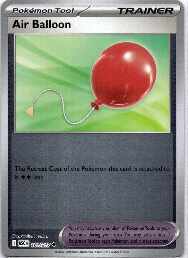Pokemon Air Balloon 181/217 Ascended Heroes Reverse Holo NM
