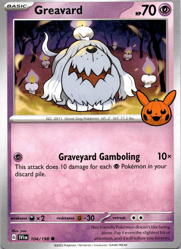 Pokemon Greavard 104/198 Trick or Trade 2023 Non Holo NM