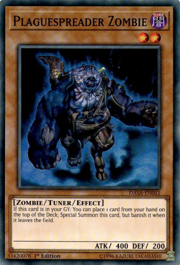 Yugioh Plaguespreader Zombie DASA-EN041 Super Rare 1st Edition MP