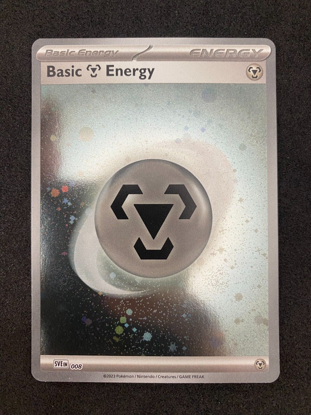 Pokemon Basic Metal Energy SVE 008 Swirl Scarlet Violet NM