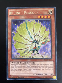 Yugioh Bujingi Peacock MP14-EN208 Rare 1st Edition Light Play