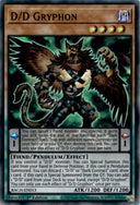 Yugioh D/D Gryphon BACH-EN013 Super Rare 1st Edition NM