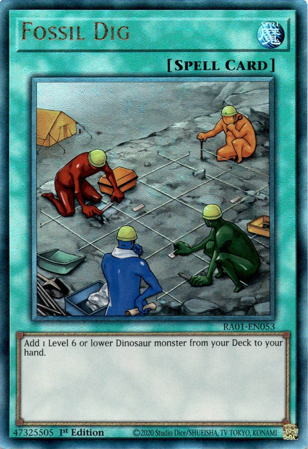 Yugioh Fossil Dig RA01-EN053 Ultimate Rare 1st Edition NM