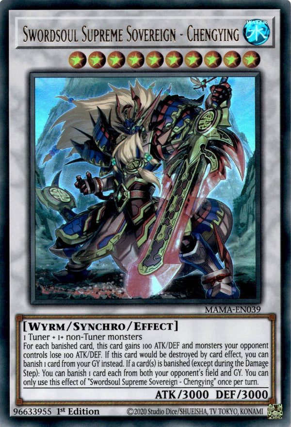 Yugioh Swordsoul Supreme Sovereign - Chengying MAMA-EN039 Ultra Rare 1st Ed NM