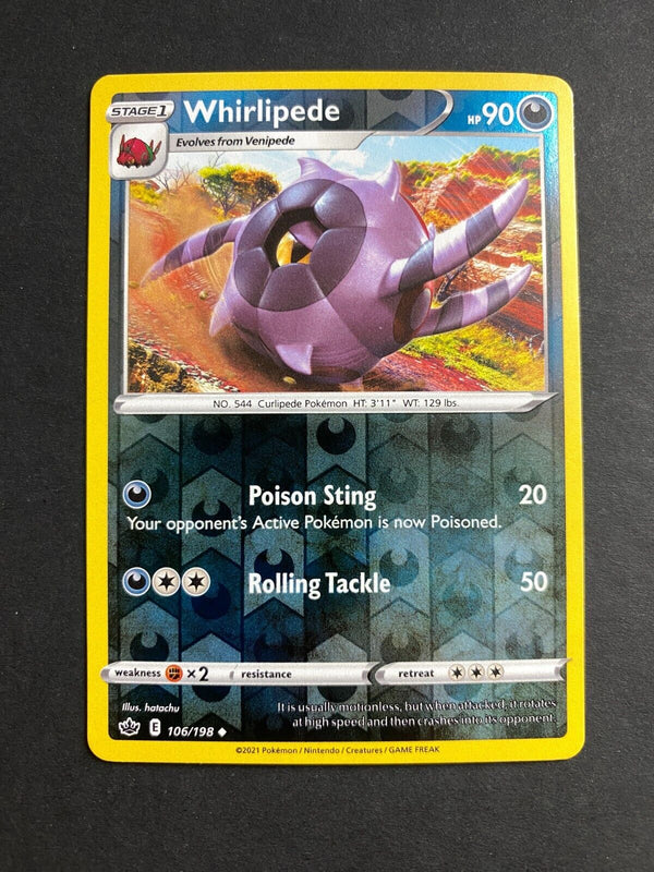 Pokemon Whirlipede 106/198 Chilling Reign Reverse Holo NM