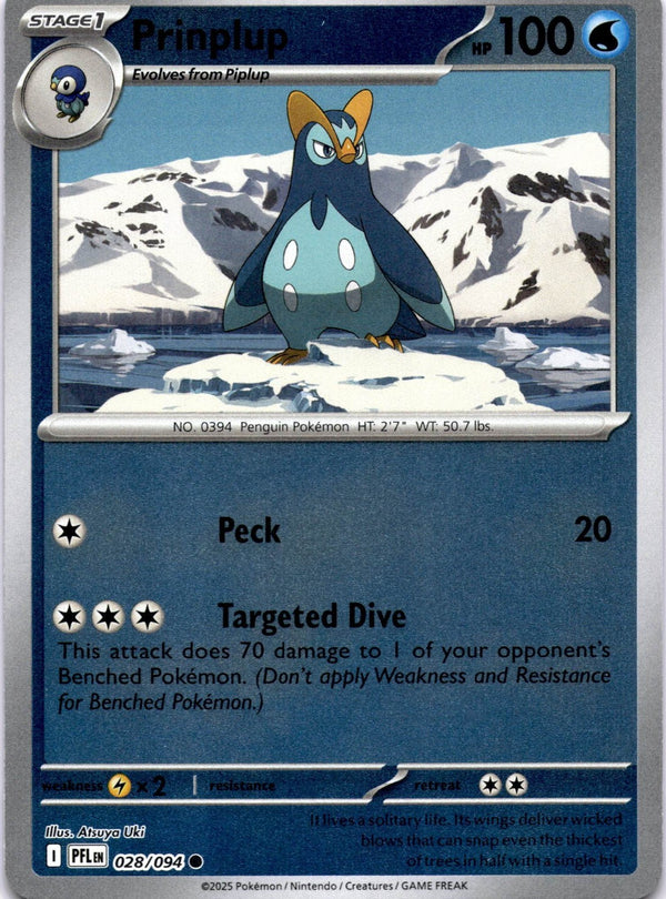 Pokemon Prinplup 028/094 Phantasmal Flames Reverse Holo NM