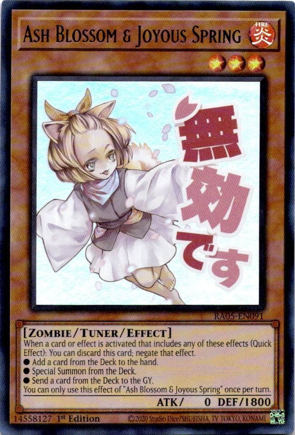 Yugioh Ash Blossom & Joyous Spring RA05-EN091 NA Print Ultra Rare 1st Edition NM