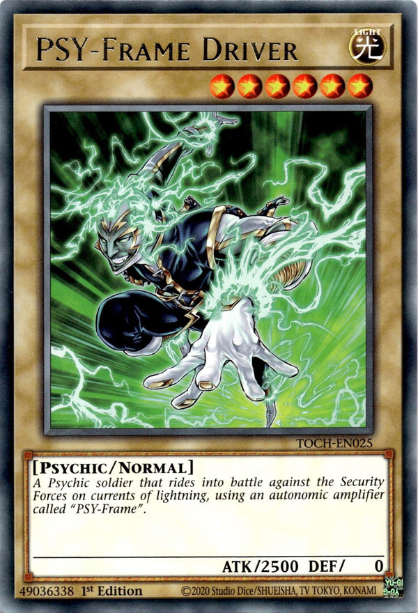 Yugioh PSY-Frame Driver TOCH-EN025 Rare 1st Edition NM