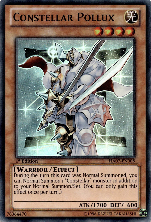 Yugioh Constellar Pollux HA07-EN008 Super Rare 1st Edition MP