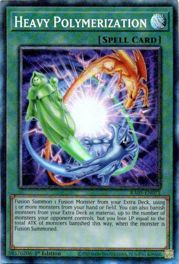 Yugioh Heavy Polymerization RA05-EN071 NA Print Collector’s Rare 1st Edition NM