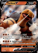 Pokemon Torkoal V 024/202 Sword Shield Base Full Art Holo VLP/NM