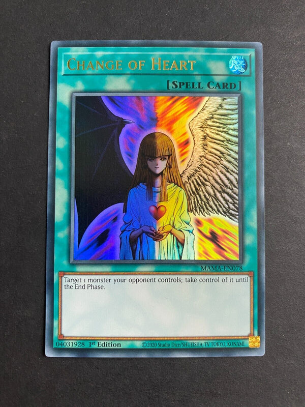 Yugioh Change of Heart MAMA-EN078 Ultra Rare 1st Edition NM