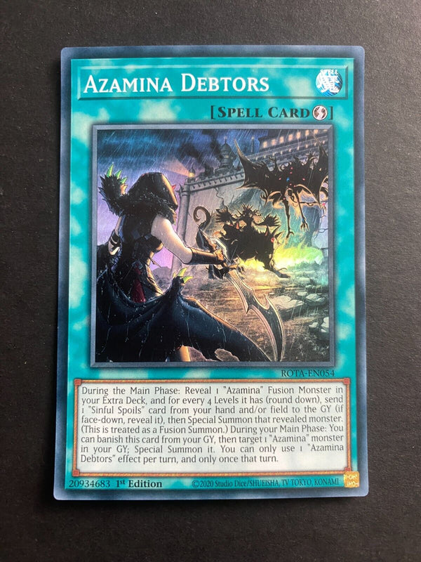 Yugioh Azamina Debtors ROTA-EN054 Super Rare 1st Edition NM