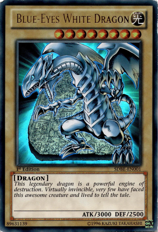 Yugioh Blue-Eyes White Dragon SDBE-EN001 Ultra Rare 1st Edition HP