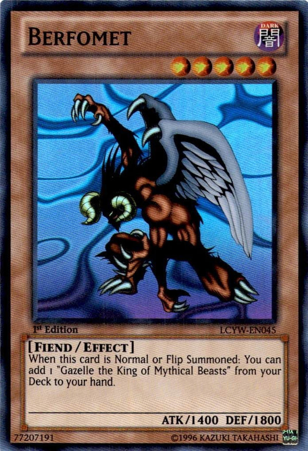 Yugioh Berfomet LCYW-EN045 Super Rare 1st Edition NM